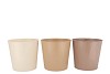 ZINC NATURAL BROWN MIX BUCKET STRIPED ASS 22X20X16CM