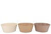 ZINC NATURAL BROWN MIX BOWL STRIPED ASS 34X14X30CM