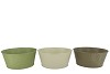 ZINC SUMMER GREEN MIX BOWL STRIPED ASS 34X14X30CM