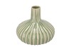GIA GREEN STRIPE VASE NECK 21X21X19CM NM