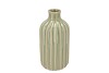 GIA GREEN STRIPE VASE 15X15X28CM NM