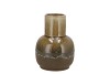 DION BROWN VASE LONG NECK 11X11X15CM