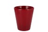 CERAMIC WINE RED SHINY POT ORCHID 15CM