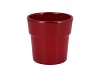 CERAMIC WINE RED SHINY POT ORCHID EDGE 13CM
