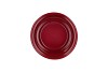 CERAMIC WINE RED SHINY POT ORCHID EDGE 13CM