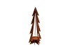 RUSTY RUST TREE WITH CANDLE HOLDER 17X16X35CM