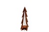 RUSTY RUST TREE WITH CANDLE HOLDER 14X12X25CM