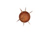 RUSTY RUST TREE WITH CANDLE HOLDER 14X12X25CM