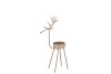 RUSTY SAND DEER WITH CANDLE HOLDER 11X7X21CM