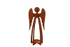 RUSTY RUST ANGEL WITH CANDLE HOLDER 17X11X34CM