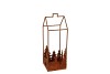RUSTY RUST XMAS HOUSE DECO 12X12X34CM