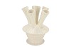 MAYSA OFFWHITE VASE TUBES 21X21X28CM NM