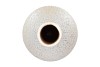 DANA WHITE PEARL MOONFACE VASE LONG NECK 31X31X51CM