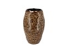 DANA BROWN CAT EYE VASE 17X17X26CM