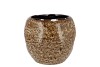 DANA BROWN CAT EYE POT 16X16X14CM