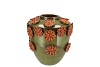 RIVA GREEN VASE FLOWER 24X24X26CM