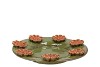 RIVA GREEN PLATE FLOWER 34X34X8CM