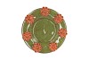 RIVA GREEN PLATE FLOWER 34X34X8CM