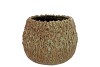 QUINTY BROWN POT ACTIVE GLAZE 17X17X14CM