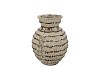 LOUI GREEN VASE STRUCTURE ACTIVE GLAZE 19X19X25CM