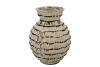 LOUI GREEN VASE STRUCTURE ACTIVE GLAZE 25X25X34CM