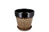 EBBI BROWN POT CAT-EYE 11X11X11CM