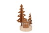 KATY RUST METAL RACK HOUSE AND TREE T-LIGHT 13X10X21CM
