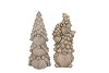 CONCRETE GOLDEN XMAS GNOME DECO ASS 11X11X26CM