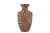 SUUS BROWN VASE NECK LEOPARD GLAZE 20X14X35CM