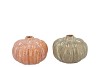 METTE ORANGE GREEN VASE PUMPKIN ASS 16X16X12CM