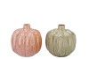 METTE ORANGE GREEN VASE PUMPKIN ASS 16X16X17CM