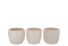 PARIS OFFWHITE POT STRUCTURE ASS 16X16X13CM