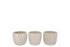 PARIS OFFWHITE POT STRUCTURE ASS 13X13X11CM