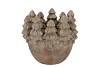 CONCRETE GOLDEN POT XMAS TREES 23X22X21CM