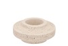 CONCRETE WHITE CANDLE HOLDER ROUND 15X15X6CM