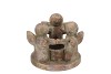 CONCRETE GOLDEN CANDLE HOLDER ANGELS 16X16X12CM