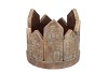 CONCRETE GOLDEN CANDLE HOLDER HOUSES 18X18X16CM