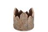CONCRETE GOLDEN CANDLE HOLDER HOUSES 9X9X8CM
