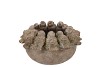 CONCRETE GOLDEN POT BIRDS NEST 23X23X13CM