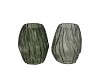MARLY GREEN VASE STRUCTURE ASS 13X13X16CM