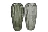 MARLY GREEN VASE STRUCTURE LONG ASS 19X19X40CM
