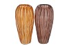 MARLY AMBER BROWN VASE STRUCTURE LONG ASS 19X40CM