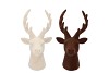 X-MAS FLOCK BROWN SAND DEER ASS 13X13X23CM