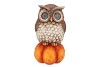 YULE OWL W LED LIGHT 18X18X32CM