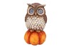 YULE OWL W LED LIGHT 18X18X32CM