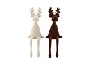 X-MAS FLOCK BROWN SAND DEER FUNNY ASS 10X9X26CM