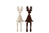 X-MAS FLOCK BROWN SAND DEER FUNNY ASS 8X7X19CM