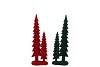 X-MAS FLOCK RED GREEN PINE TREE ASS 9X6X25CM