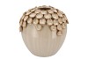 NANCY BEIGE VASE FLOWER 27X27X26M