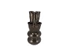 MERLIN GREEN VASE TUBES 12X23CM